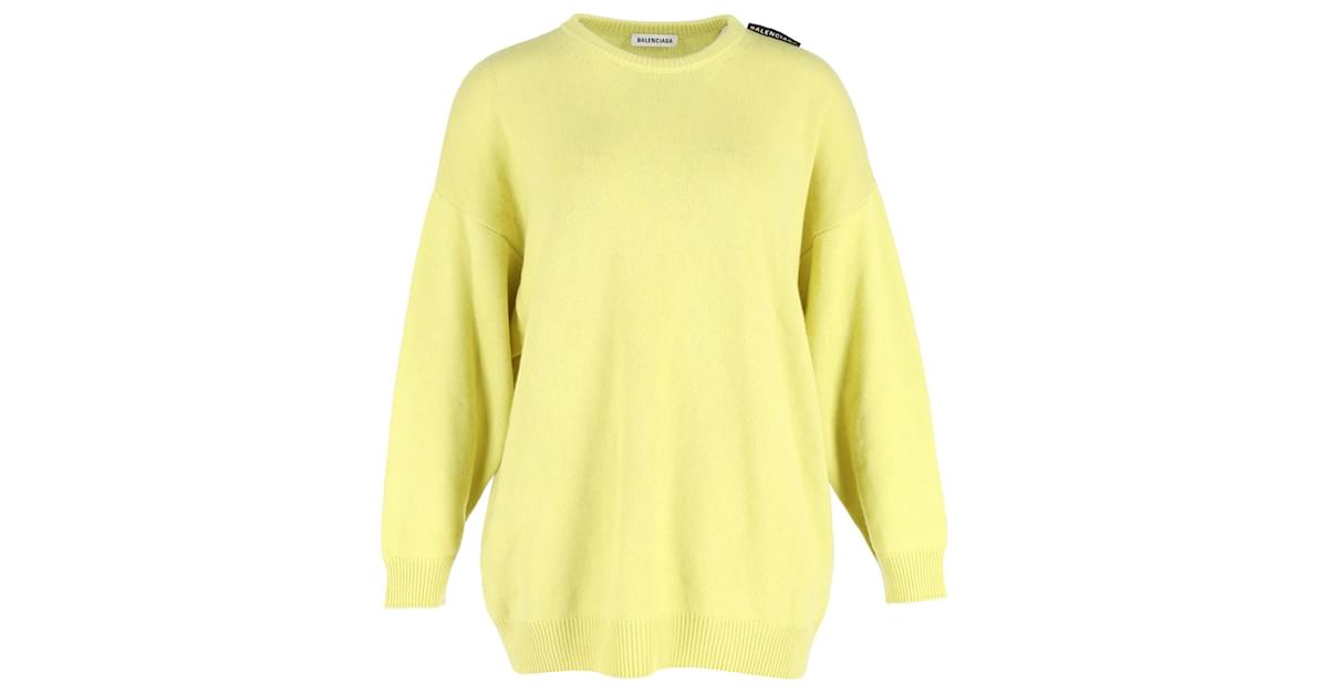 Balenciaga Oversized Sweater in Yellow Cashmere Wool ref.1106936