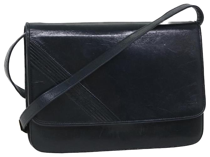 BALLY Shoulder Bag Leather Black Auth bs9210 ref.1107048