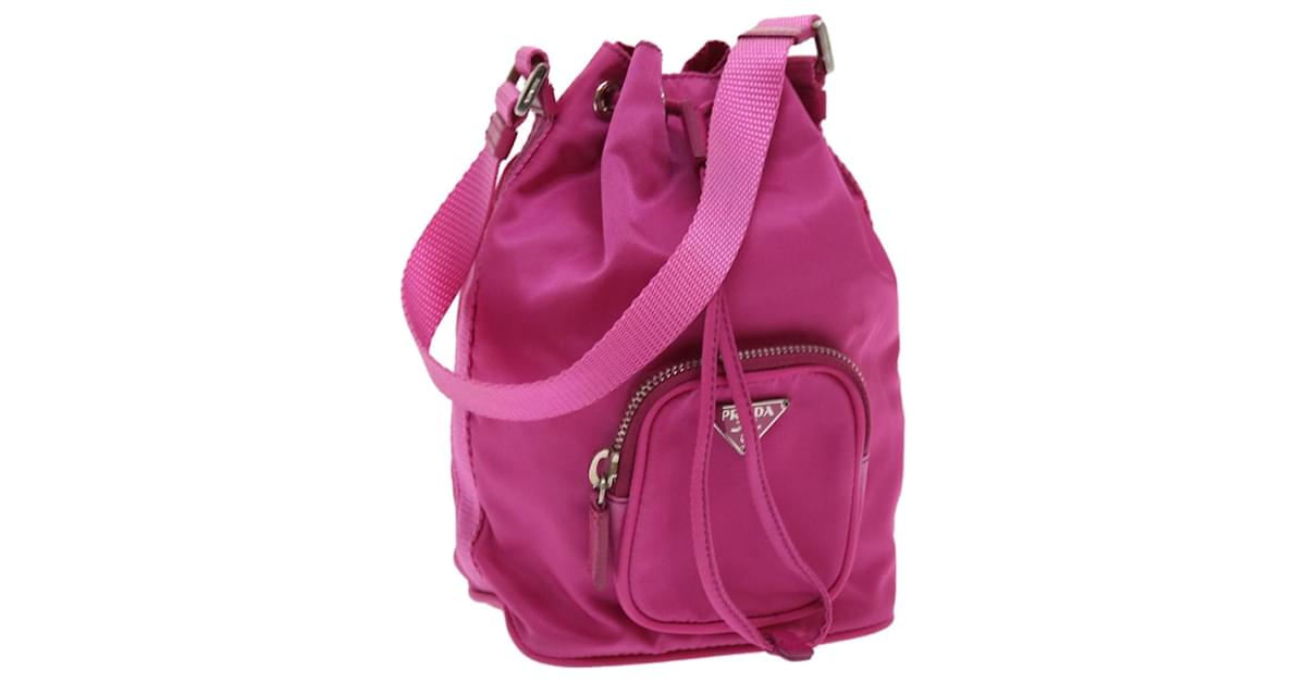 PRADA Hand Bag Nylon Pink Auth 56934 ref.1110325 Joli Closet