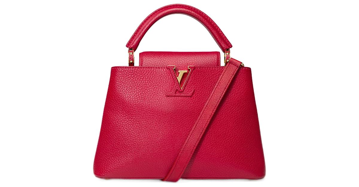 LOUIS VUITTON Capucines Bag in Red Leather 101547 ref.1110493