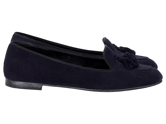 Church's Mocassins à Pompons Cuir Noir - Made In England - Taille 9