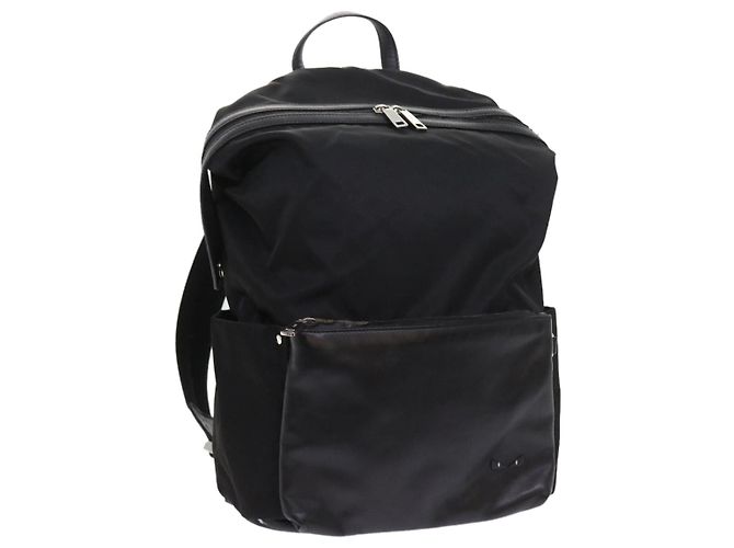 FENDI Backpack Nylon Leather Black Auth hk906 FENDI Backpack Nylon Leather Black Auth hk906 ref.1119601  main image 3