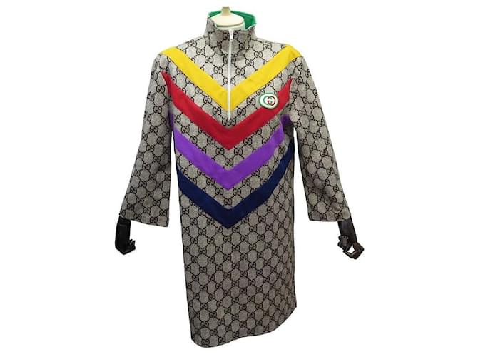 NEW GUCCI SWEAT DRESS GG SUPREME LOGO AND MULTICOLOR STRIPS L 44 Dress Multiple colors Polyester ref.JC1120251 (Sold) - Joli Closet NEW GUCCI SWEAT DRESS GG SUPREME LOGO AND MULTICOLOR STRIPS L 44 Dress Multiple colors Polyester ref.JC1120251 (Sold) - Joli Closet
