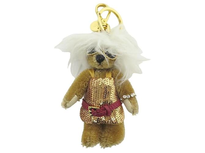 PRADA Bear Crystal Leather Charm Prada Bear Trick Keychain | Saks