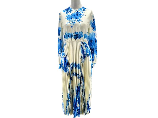 【VALENTINO】Printed Silk Dress アイボリー 1123292-1.jpg