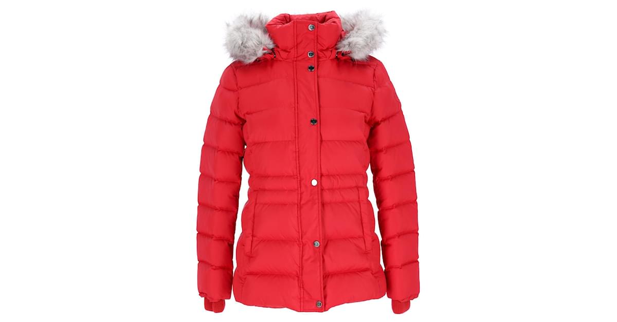  Tommy Hilfiger Chaqueta acolchada plegable con aislamiento de  plumón real para hombre, (Otoño/Invierno 2024) Rojo Primario : Ropa,  Zapatos y Joyería