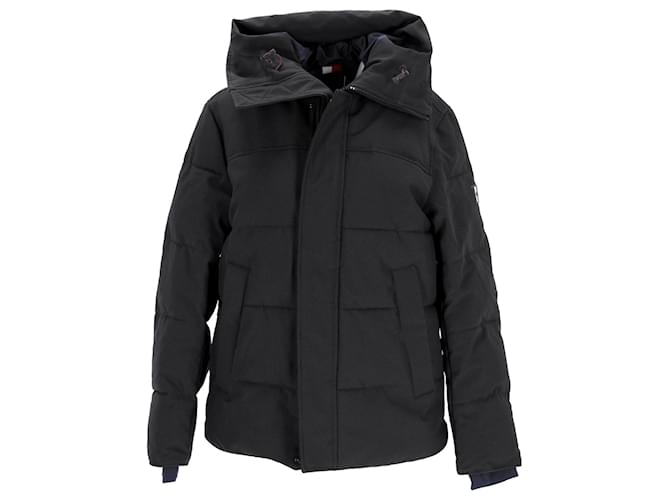 Black Tommy Hilfiger Canvas Down Jacket Tommy Hilfiger Mens