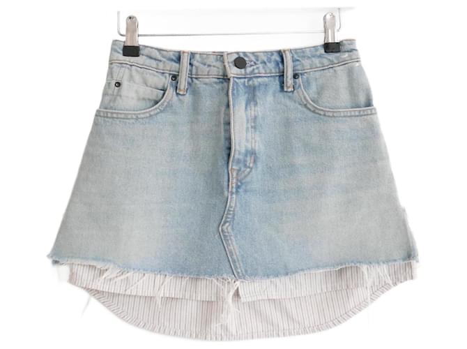 Alexander Wang layered denim skirt Light blue ref.1130250