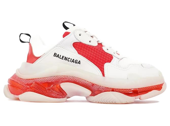 balenciaga triple s blanche semelle transparente