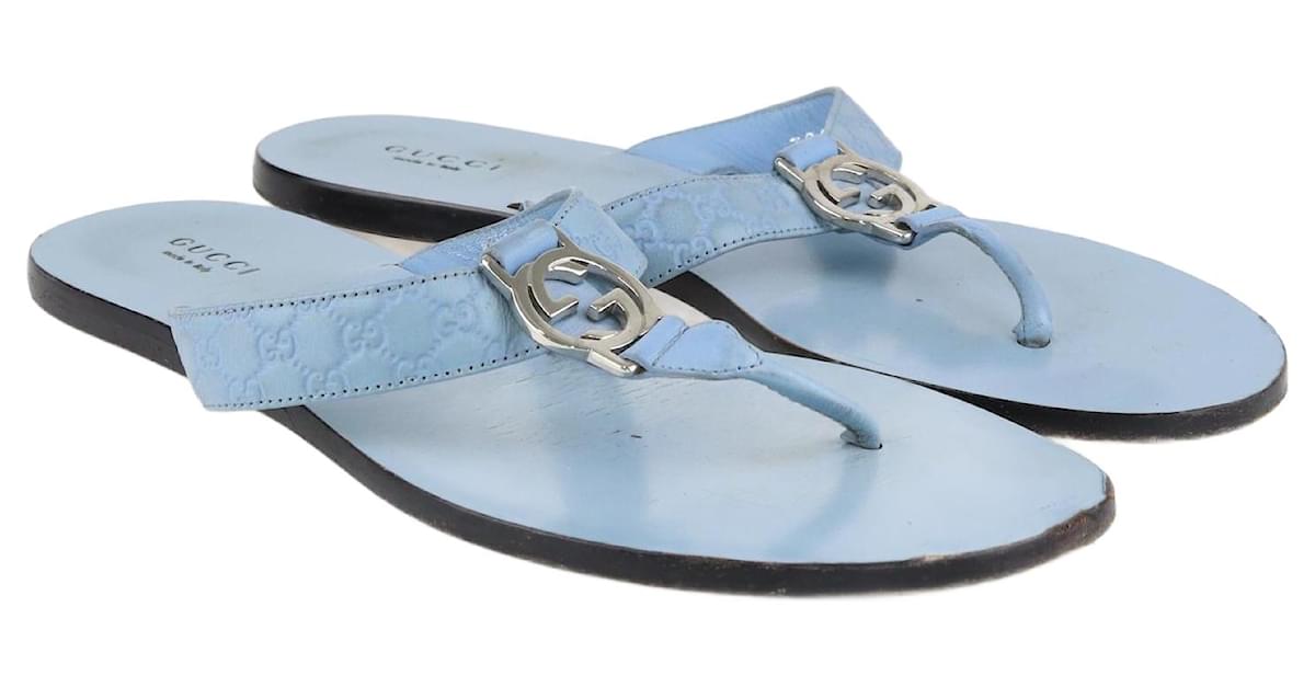 Light blue gucci thong sandals new arrivals