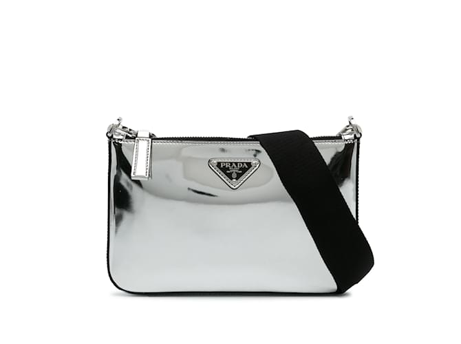 バッグ SS1998 PRADA NYLON SILVER HAND BAG SS1998 PRADA NYLON SILVER HAND BAG