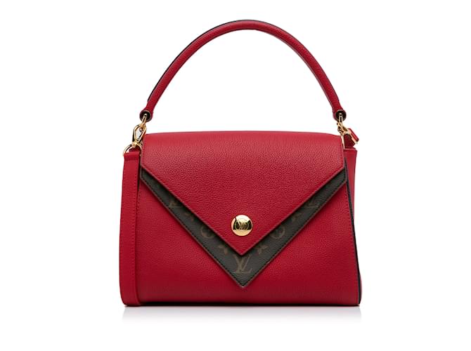 Red Louis Vuitton Monogram Double V Satchel Leather ref.1135395