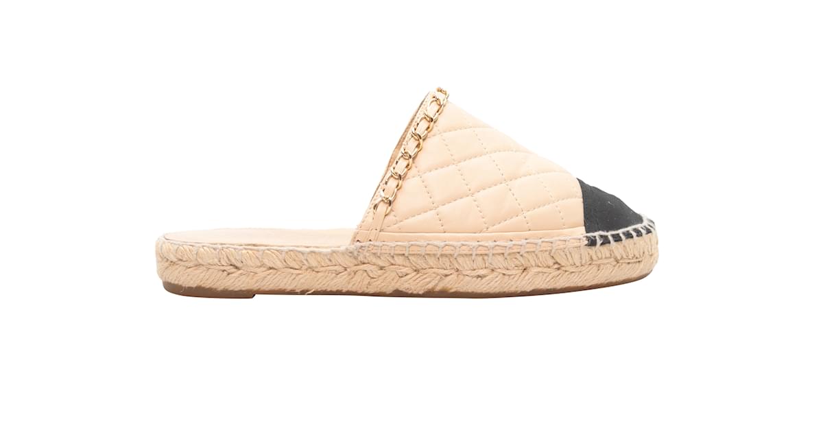 Chanel best sale quilted espadrilles