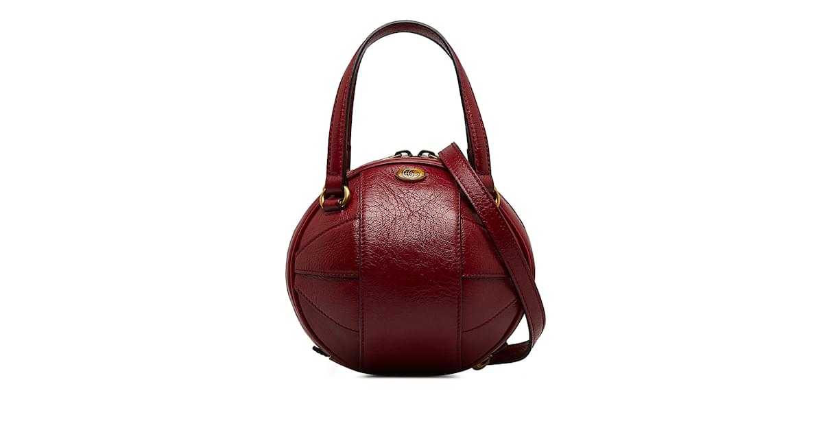 Red Gucci Mini Tifosa Basketball Bag Satchel Leather ref.1137212