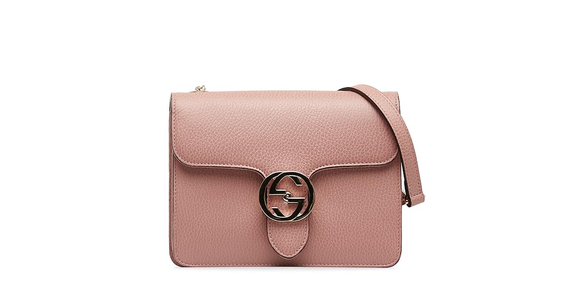 Pink Gucci Small Dollar Interlocking G Crossbody Leather ref