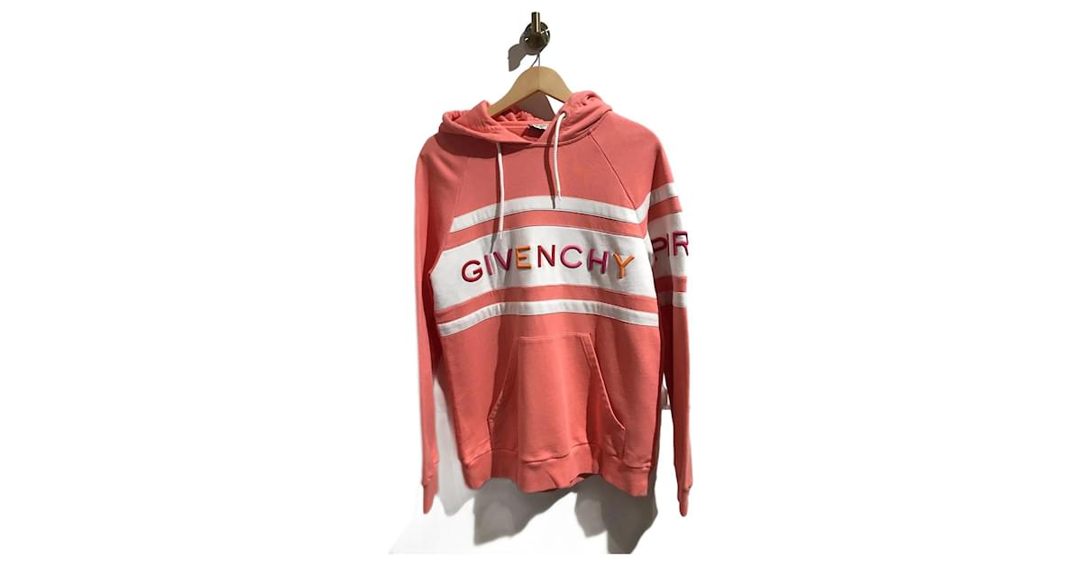 GIVENCHY SWEATER IN RED COTTON T 50 M STAR PATCHES WITH GRAY COLLAR RED  SWEATSHIRT