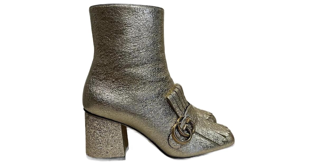 Gucci silver outlet boots