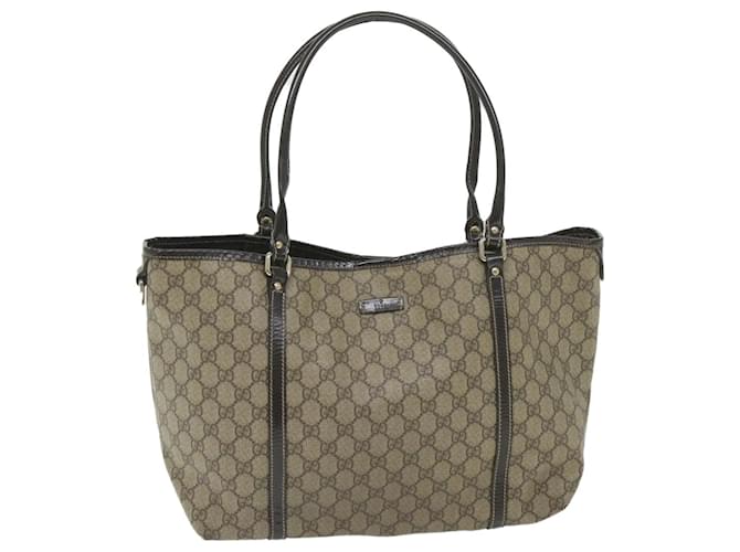GUCCI GG Supreme Tote Bag PVC Leather Beige 197953 auth 59966 ref