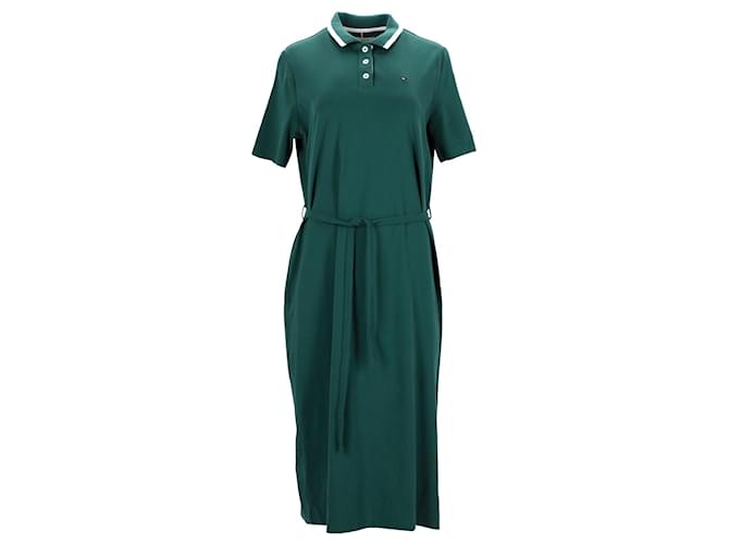 Tommy Hilfiger Vestido tipo polo elstico de algodn para mujer en algodn  verde (Vendido) - Joli Closet