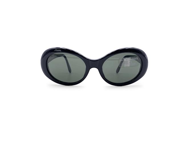 Giorgio Armani Vintage Black Oval Sunglasses 940 020 140 mm