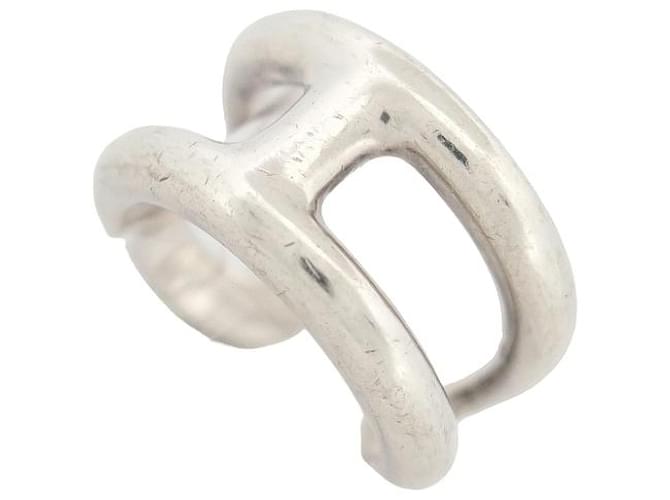 Bague Ancienne En Argent Massif - Modèle Fleur, Taille 55, Occasion Vintage