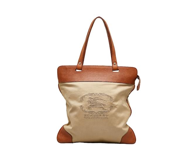 Burberry Burberry Nova Check Logo Horse Embroidered Canvas