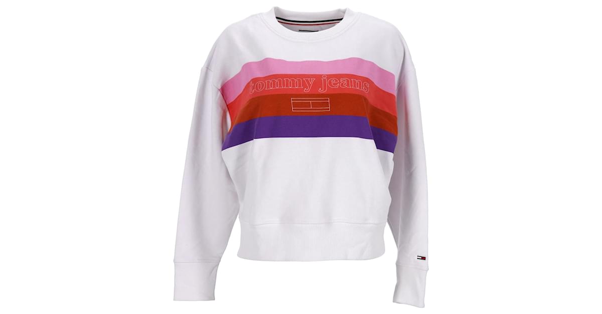 Tommy hilfiger relaxed hot sale stripe sweatshirt