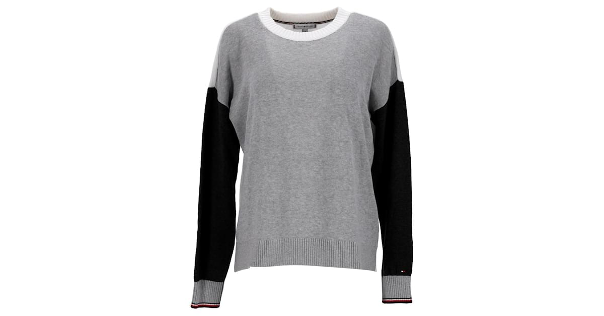 Womens grey 2025 tommy hilfiger jumper