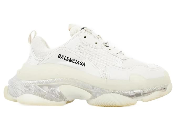 balenciaga triple s blanche semelle transparente