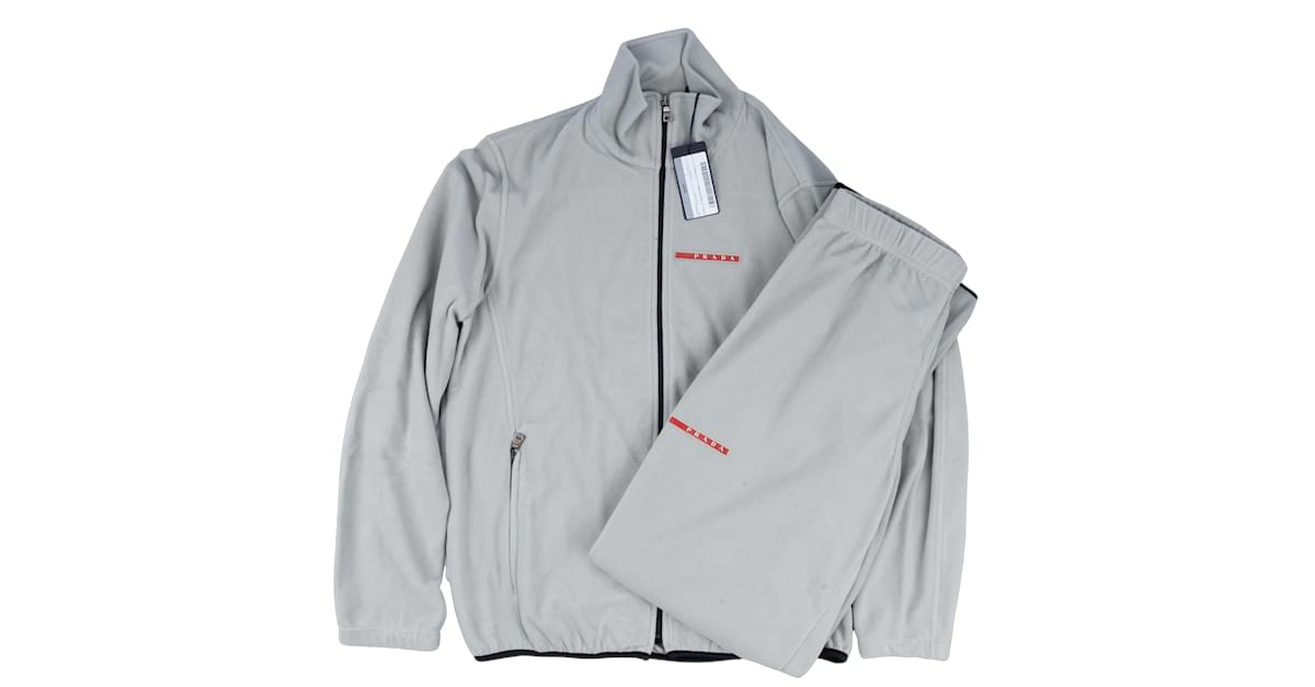 Grey prada tracksuit on sale