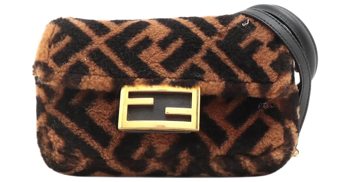 Fendi brown hotsell sheepskin bag