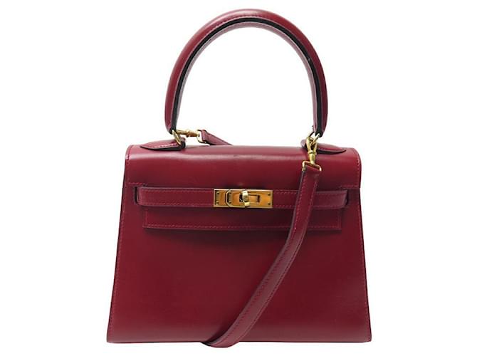 Hermès VINTAGE HERMES KELLY HANDBAG 20 MINI SELLIER LEATHER BOX