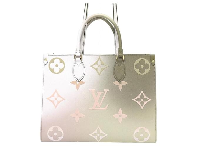 NEW LOUIS VUITTON ONTHEGO SUNSET KHAKI MM M HANDBAG20510 BAG