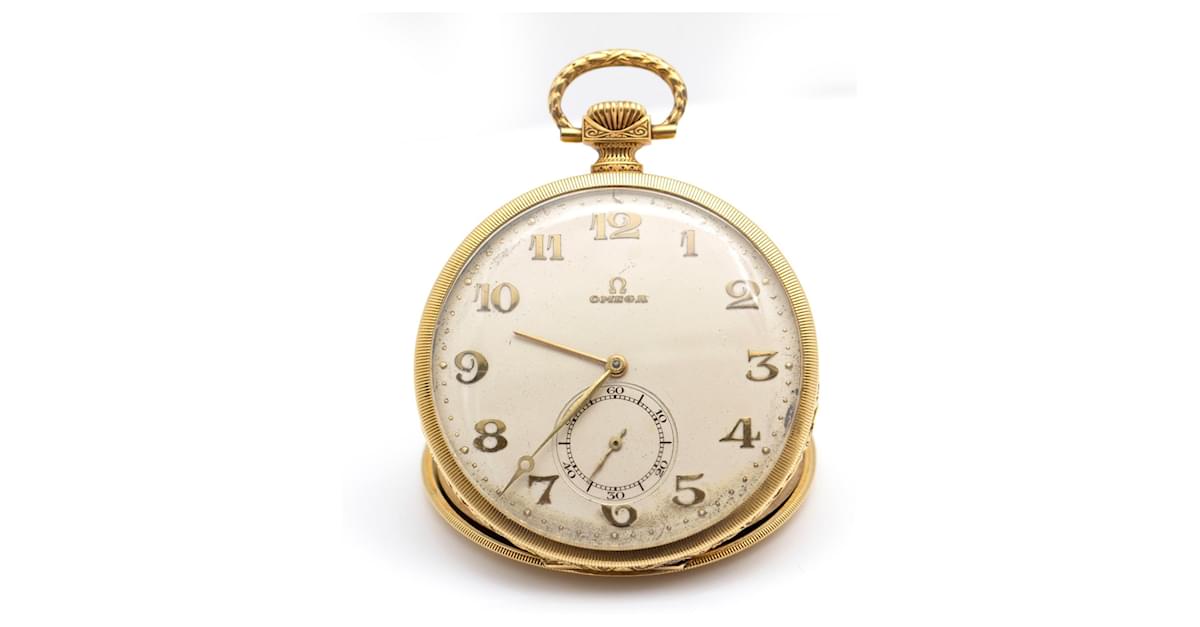 Original OMEGA Pocket Watch in Gold Golden Yellow gold ref.1183083