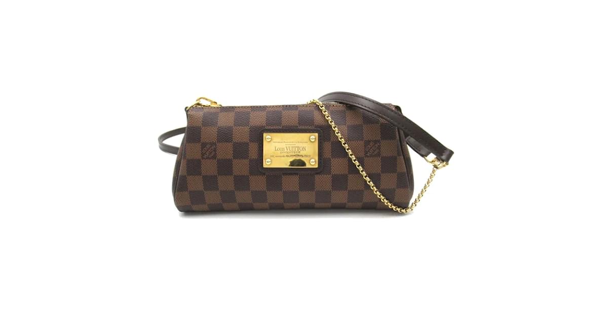 Louis Vuitton Damier Ebene Pochette Eva N55213 Brown Cloth ref.1184230 -  Joli Closet