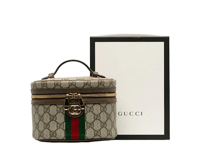 Gucci GG Supreme Ophidia Cosmetic Case 627463 Beige Cloth ref