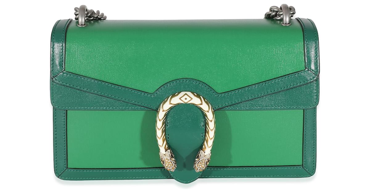 Gucci Emerald Calfskin Small Dionysus Shoulder Bag Green Leather