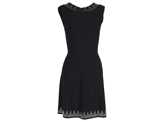 Alaa Alaia Sleeveless Embellished Fit-and-Flare Dress in Black Viscose  Cellulose fibre ref.1192184 - Joli Closet