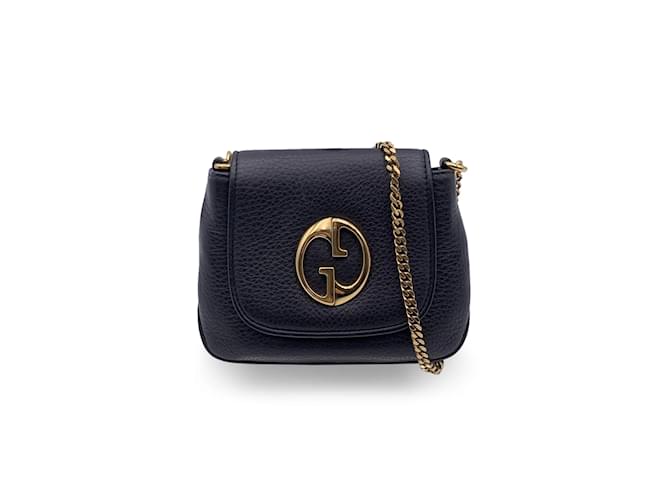 Gucci Shoulder Bag 1973 Black Leather ref.JC1194358 (Sold) - Joli