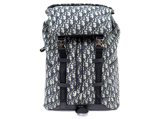 バッグ christianDior NEW CHRISTIAN DIOR EXPLORER BACKPACK BLUE OBLIQUE CANVAS AND