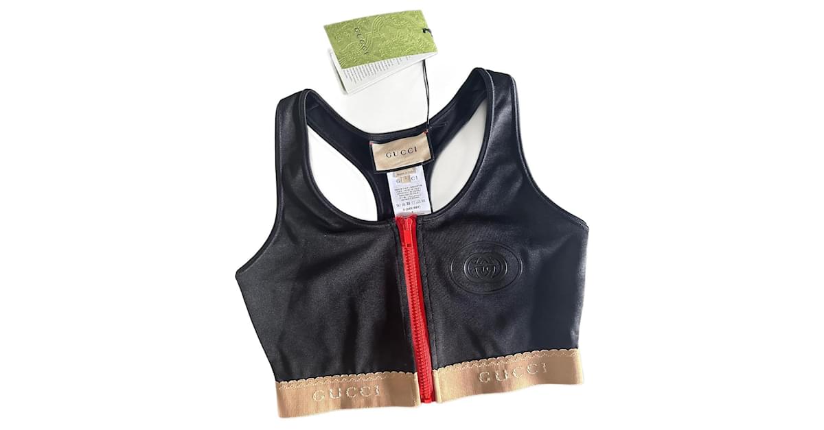 Gucci top with cotton straps Black ref.1202208 - Joli Closet