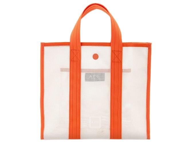 トートバッグ Louise Small Shopper Bag - A.P.C. - Pvc - Orange Apc Louise Small Shopper Bag - A.P.C. - Pvc - Orange Plastic