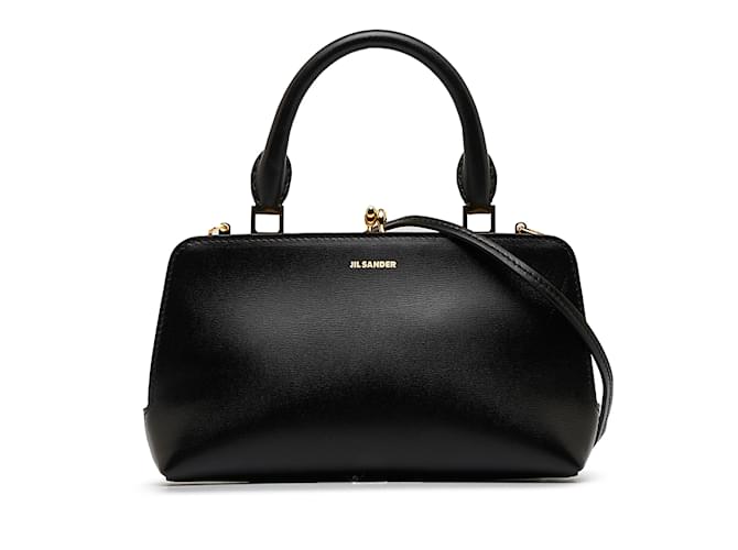 Black Jil Sander Mini Goji Frame Bag Satchel Leather ref.1217964