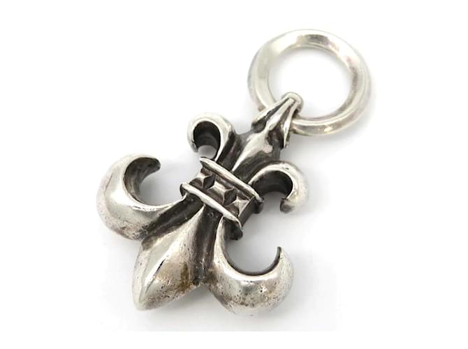 Chrome Hearts Fleur de Lis Pendant Silvery Silver Metal ref