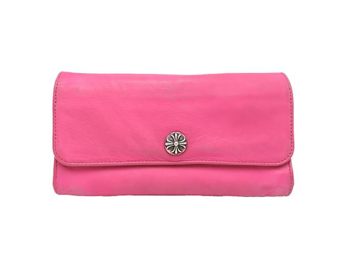 Chrome Hearts Leather Continental Wallet Leather Long Wallet
