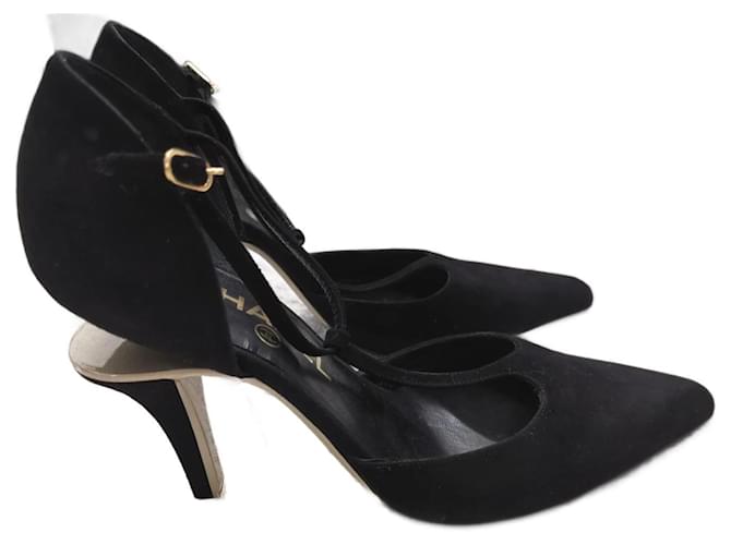 Chanel Couture 2002 Heels Black Suede ref.1227523 - Joli Closet