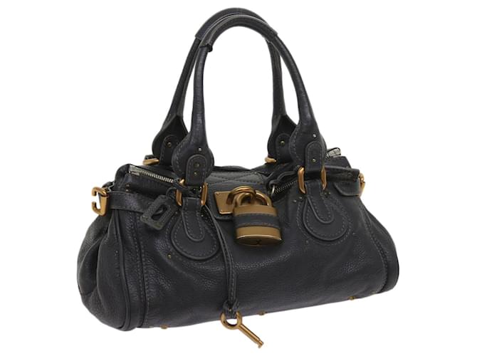 Chloé Chloe Paddington Hand Bag Leather Gray 02 06 51 5191 Auth
