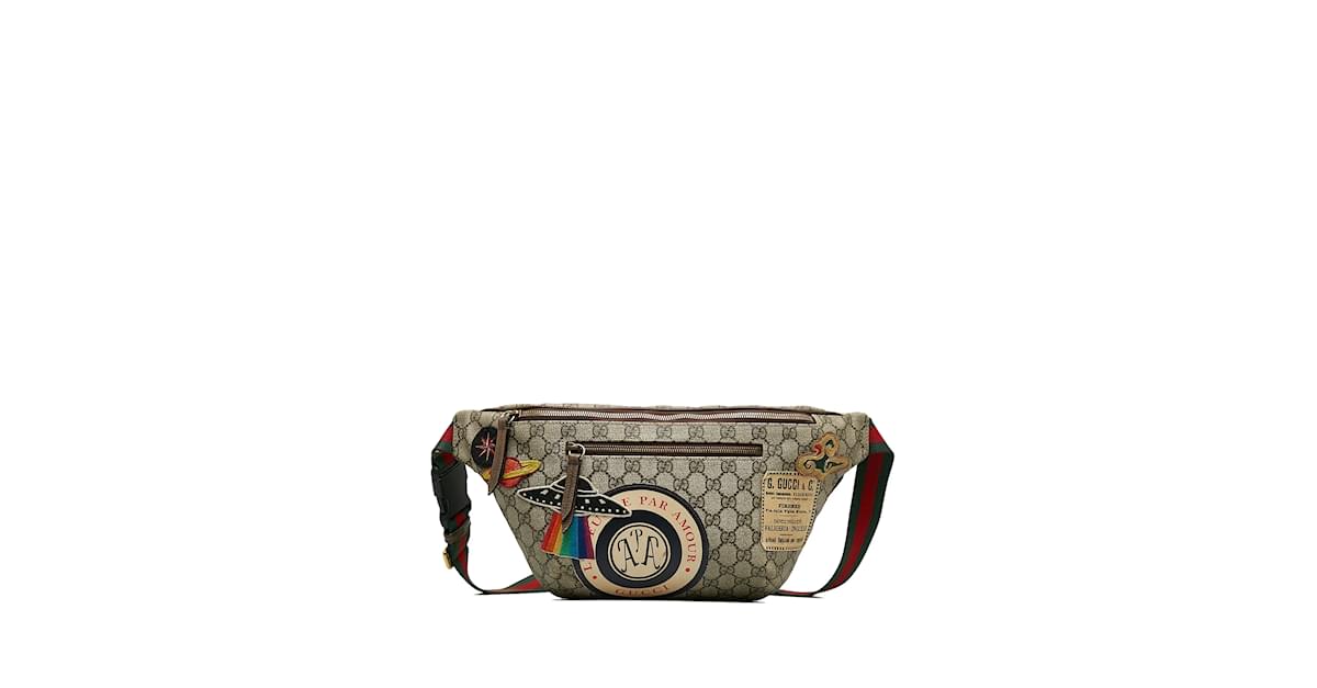 Brown Gucci GG Supreme Courrier Belt Bag Cloth ref.1237921 Joli Closet