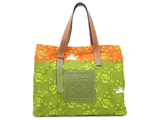 Loewe Orange x Paula's Ibiza Printed Canvas Shopper Tote