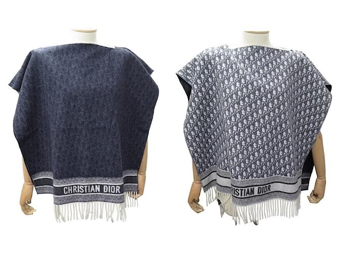 【日本未入荷！】Dior Around the World-poncho Christian Dior Women's Hooded Logo Poncho Cotton Blue 2258931